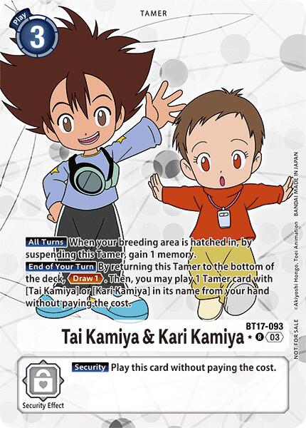 Tai Kamiya & Kari Kamiya [BT17-093] (Alternate Art) [Secret Crisis] | Clutch Gaming