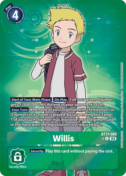 Willis [BT17-088] (Box Promotion Pack: Secret Crisis) [Secret Crisis] | Clutch Gaming