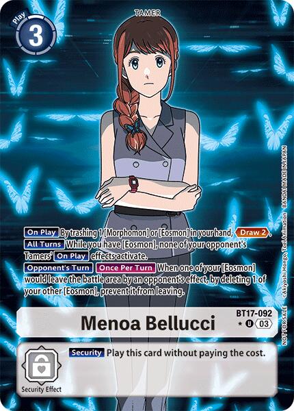 Menoa Bellucci [BT17-092] (Box Promotion Pack: Secret Crisis) [Secret Crisis] | Clutch Gaming