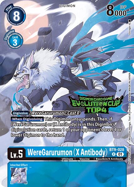 WereGarurumon (X Antibody) [BT9-028] (2024 Evolution Cup Top 4) [X Record Promos] | Clutch Gaming