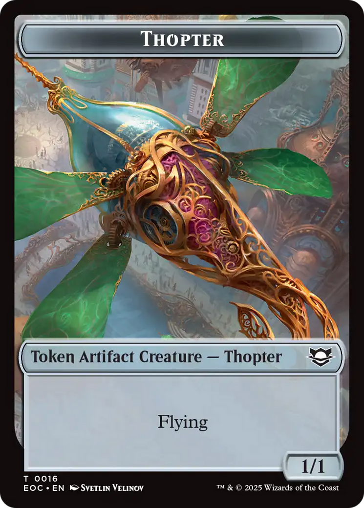Thopter // Beast (0006) Double-Sided Token [Edge of Eternities Commander Tokens] | Clutch Gaming