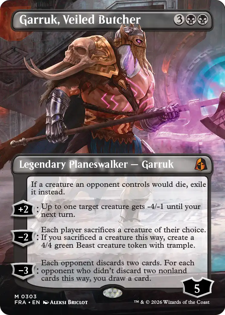 Garruk, Veiled Butcher (Borderless) [Reality Fracture] | Clutch Gaming
