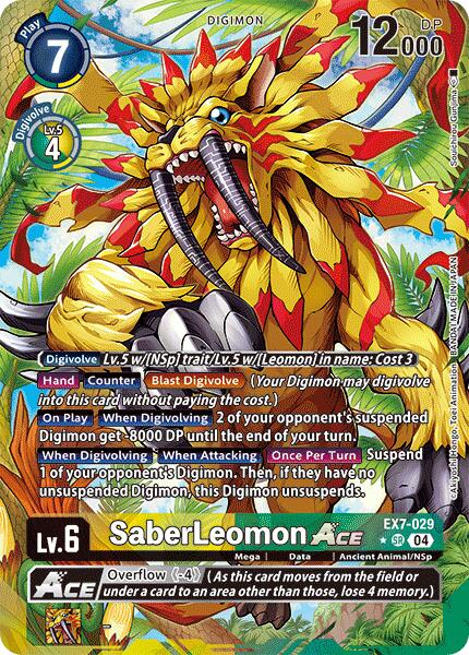 SaberLeomon ACE [EX7-029] (Alternate Art) [Digimon LIBERATOR] | Clutch Gaming