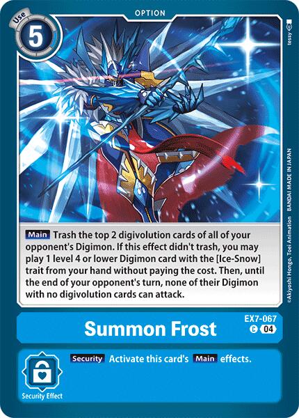 Summon Frost [EX7-067] [Digimon LIBERATOR] | Clutch Gaming