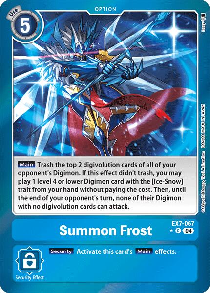 Summon Frost [EX7-067] (Foil) [Digimon LIBERATOR] | Clutch Gaming