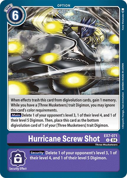 Hurricane Screw Shot [EX7-071] [Digimon LIBERATOR] | Clutch Gaming