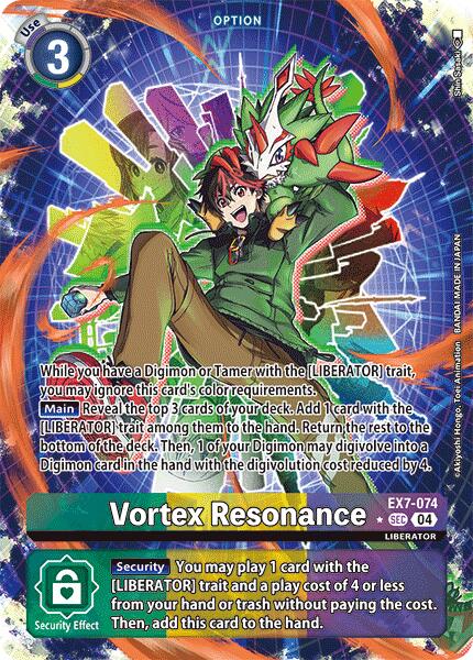 Vortex Resonance [EX7-074] (Alternate Art) [Digimon LIBERATOR] | Clutch Gaming