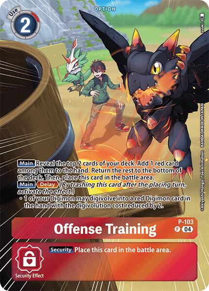 Offense Training [P-103] (Starter Deck 18 Exclusive) [Starter Deck: Guardian Vortex Promos] | Clutch Gaming