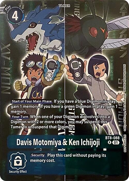 Davis Motomiya & Ken Ichijoji [BT8-088] (Super Complete Selection Daisuke ver.) [New Awakening Promos] | Clutch Gaming