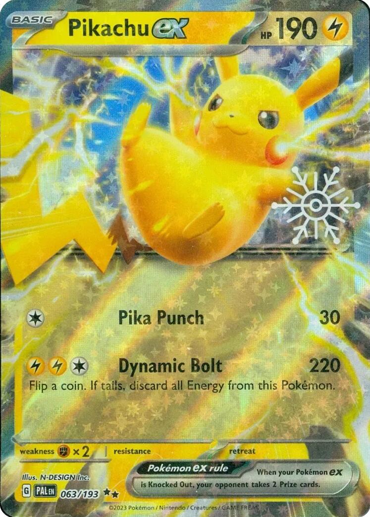 Pikachu ex (063/193) (Holiday Calendar) [Miscellaneous Cards] | Clutch Gaming