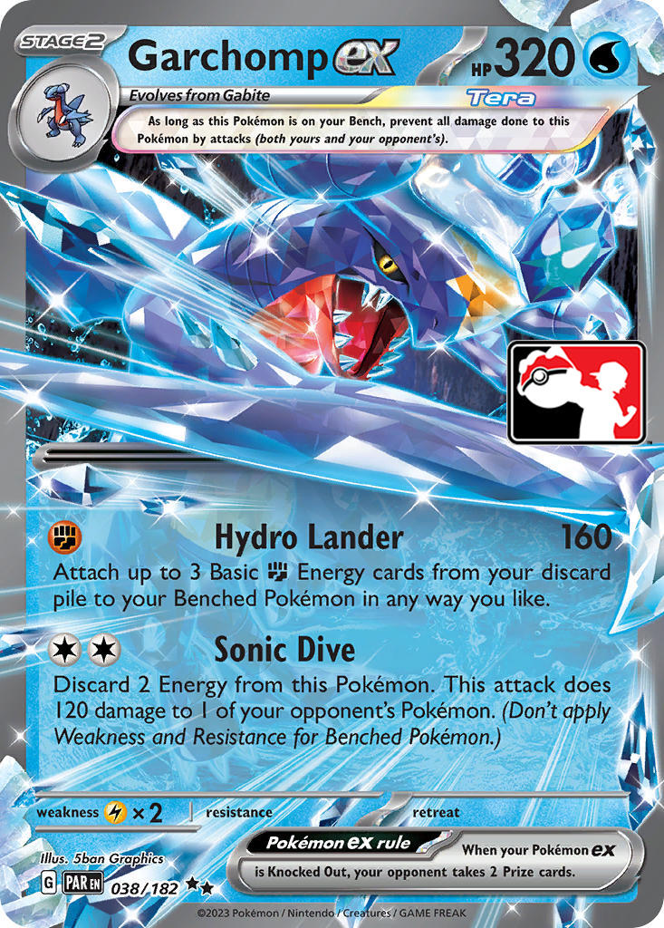 Garchomp ex (038/182) [Prize Pack Series Five] | Clutch Gaming