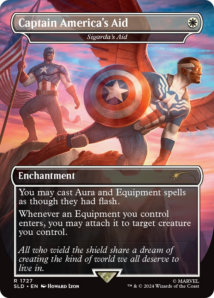 Captain America's Aid - Sigarda's Aid (Rainbow Foil) [Secret Lair Drop Series] | Clutch Gaming