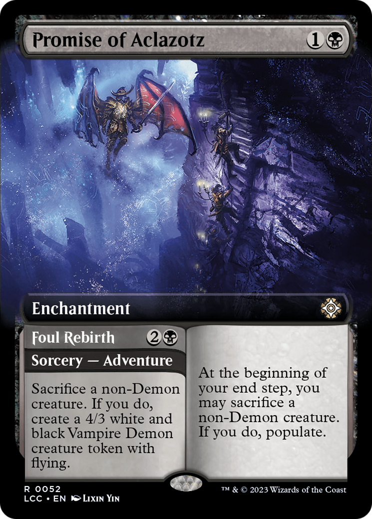 Promise of Aclazotz // Foul Rebirth (Extended Art) [The Lost Caverns of Ixalan Commander] | Clutch Gaming
