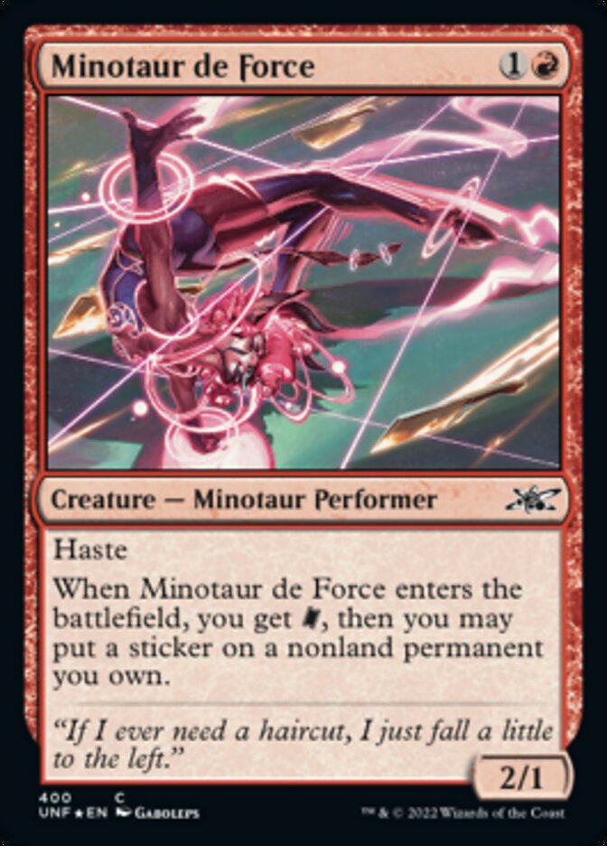 Minotaur de Force (Galaxy Foil) [Unfinity] | Clutch Gaming