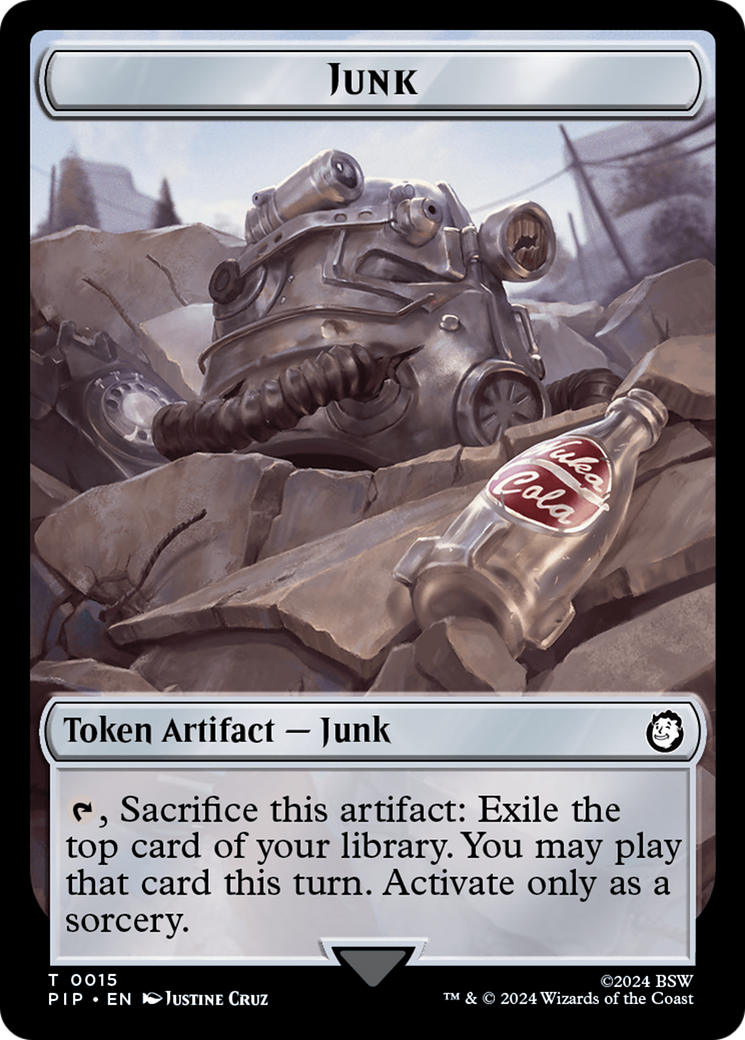 Junk // Thopter Double-Sided Token [Fallout Tokens] | Clutch Gaming