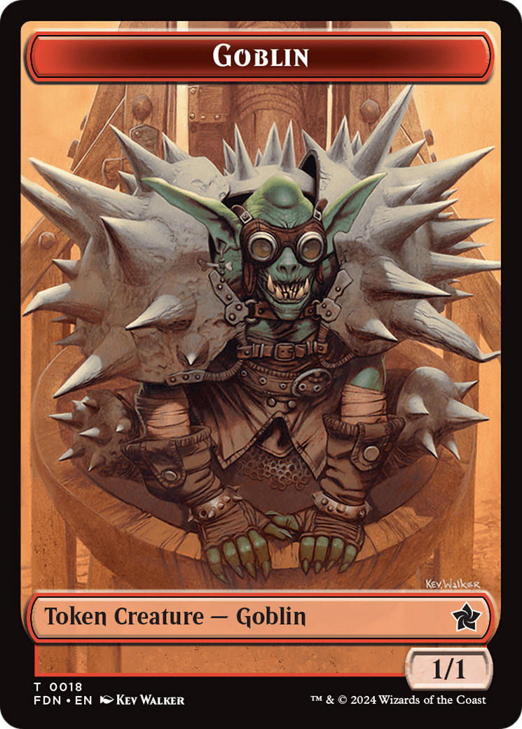 Goblin // Treasure Double-Sided Token [Foundations Tokens] | Clutch Gaming