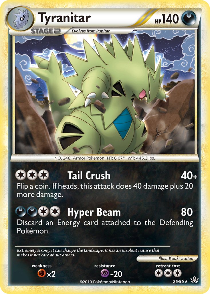 Tyranitar (26/95) (Theme Deck Exclusive) [HeartGold & SoulSilver: Unleashed] | Clutch Gaming