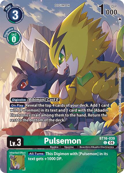 Pulsemon [BT16-039] (Legend Pack 2024) [Beginning Observer] | Clutch Gaming