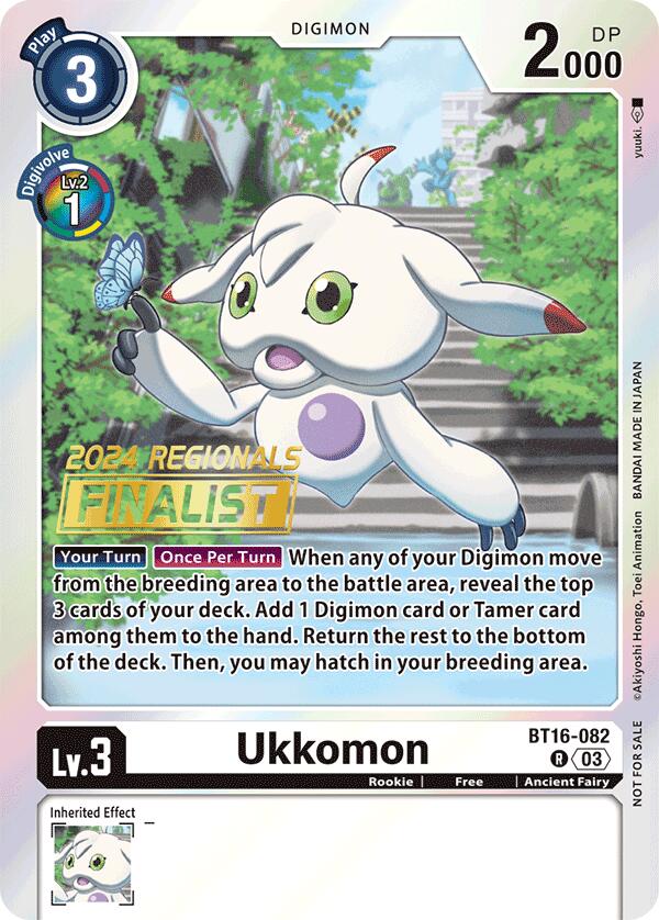 Ukkomon [BT16-082] (2024 Regionals Finalist) [Beginning Observer] | Clutch Gaming