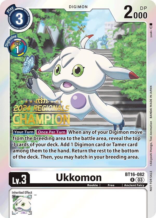 Ukkomon [BT16-082] (2024 Regionals Champion) [Beginning Observer] | Clutch Gaming