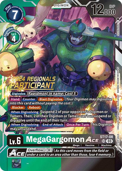 MegaGargomon ACE [ST17-08] (2024 Regionals Participant) [Starter Deck: Double Typhoon Advanced Deck Set] | Clutch Gaming