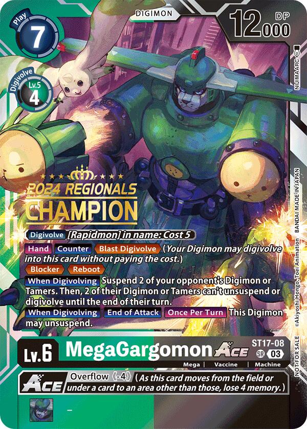 MegaGargomon ACE [ST17-08] (2024 Regionals Champion) [Starter Deck: Double Typhoon Advanced Deck Set] | Clutch Gaming