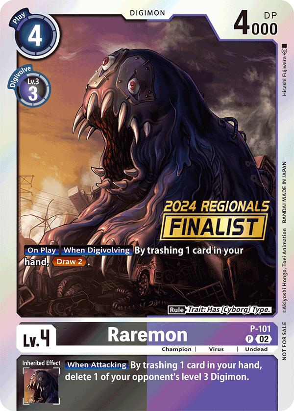 Raremon [P-101] - P-101 (2024 Regionals Finalist) [Digimon Promotion Cards] | Clutch Gaming