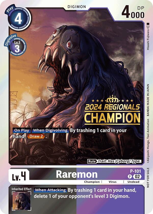 Raremon [P-101] - P-101 (2024 Regionals Champion) [Digimon Promotion Cards] | Clutch Gaming