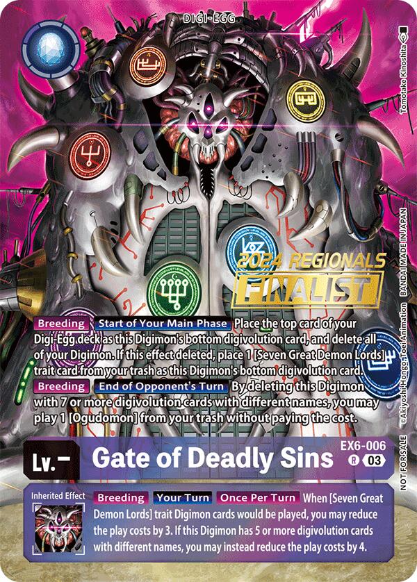 Gate of Deadly Sins [EX6-006] (2024 Regionals Finalist) [Infernal Ascension] | Clutch Gaming