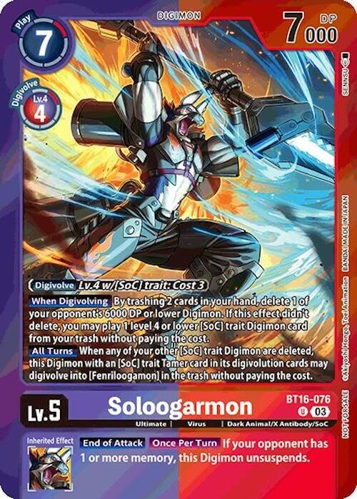 Soloogarmon [BT16-076] (Event Pack 7) [Beginning Observer] | Clutch Gaming