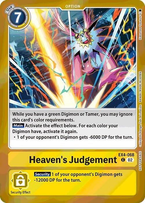 Heaven's Judgement [EX4-068] (Event Pack 7) [Alternative Being Booster] | Clutch Gaming