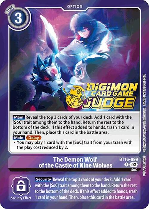 The Demon Wolf of the Castle of Nine Wolves [BT16-099] (Judge Pack 6) [Beginning Observer] | Clutch Gaming