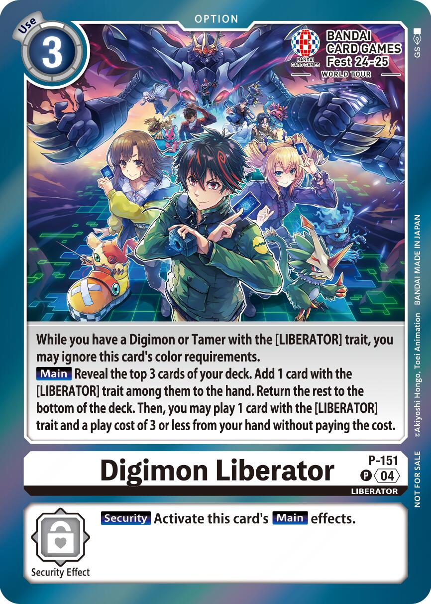 Digimon Liberator [P-151] - P-151 (BANDAI Card Games Fest 24-25 World Tour) [Digimon Promotion Cards] | Clutch Gaming