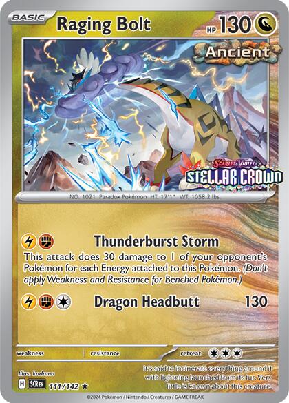 Raging Bolt (111/142) (Cosmo Holo - Best Buy Exclusive) [Miscellaneous Cards] | Clutch Gaming