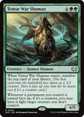 Temur War Shaman [Duskmourn: House of Horror Commander] | Clutch Gaming