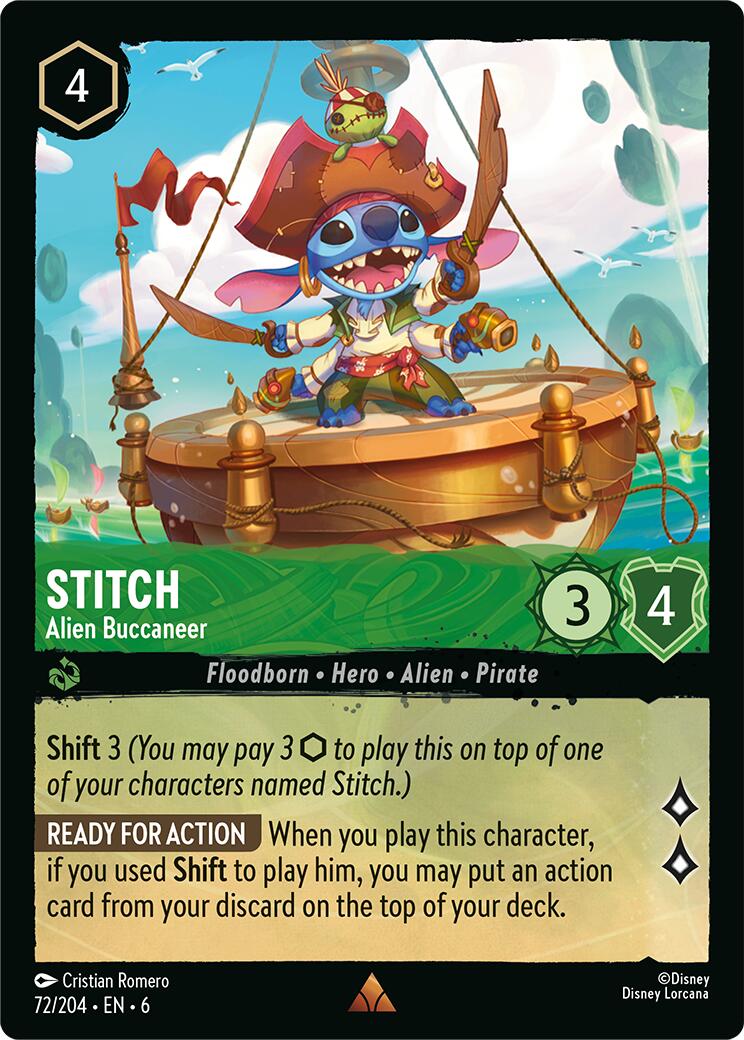 Stitch - Alien Buccaneer (72/204) [Azurite Sea] | Clutch Gaming