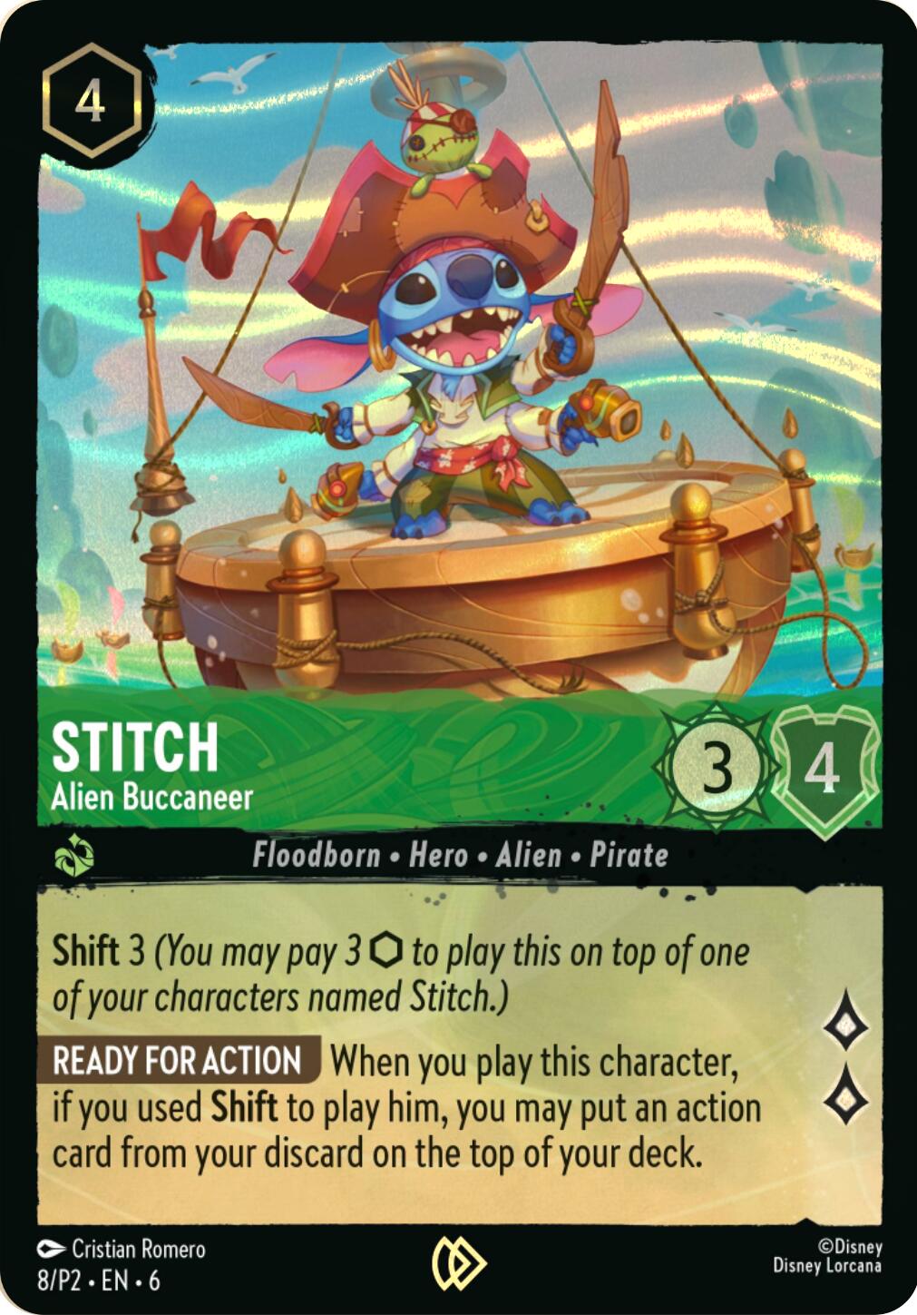 Stitch - Alien Buccaneer (Stitch Collector's Gift Set Promo) (8) [Promo Cards] | Clutch Gaming