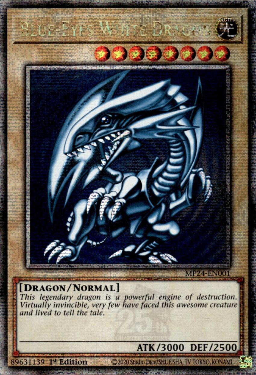 Blue-Eyes White Dragon [MP24-EN001] Quarter Century Secret Rare | Clutch Gaming