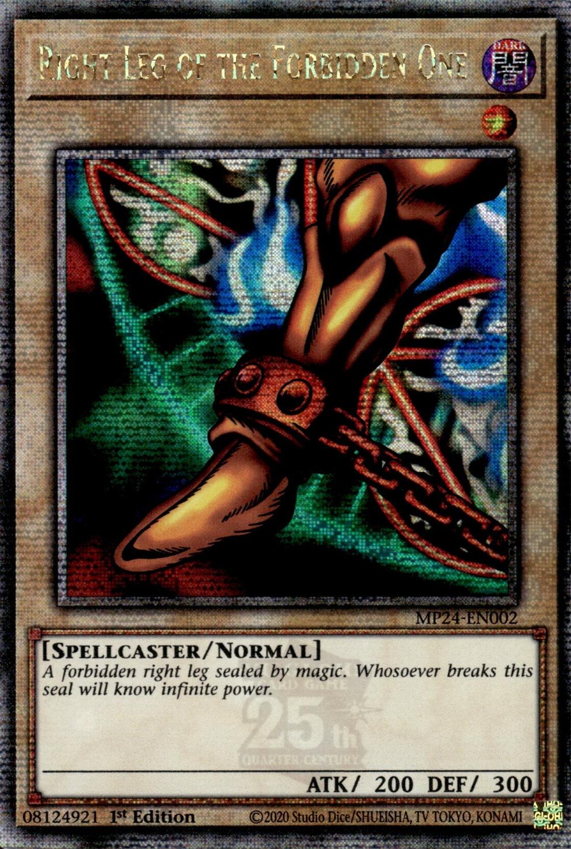 Right Leg of the Forbidden One [MP24-EN002] Quarter Century Secret Rare | Clutch Gaming