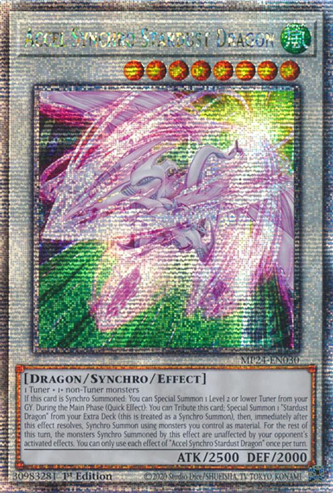 Accel Synchro Stardust Dragon [MP24-EN030] Quarter Century Secret Rare | Clutch Gaming