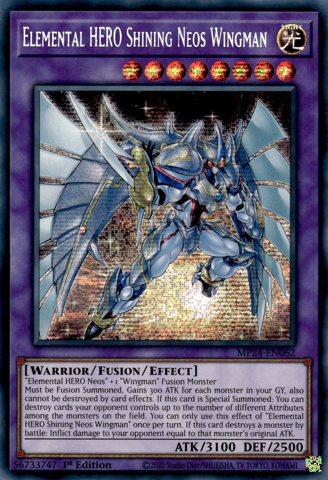 Elemental HERO Shining Neos Wingman [MP24-EN062] Prismatic Secret Rare | Clutch Gaming