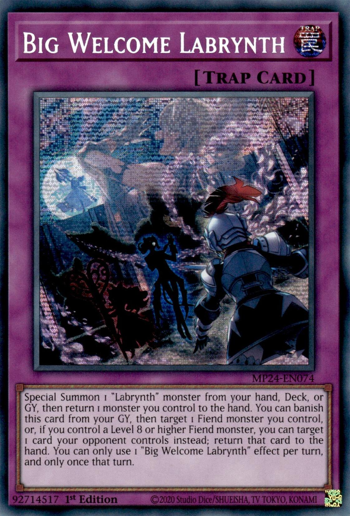 Big Welcome Labrynth [MP24-EN074] Prismatic Secret Rare | Clutch Gaming