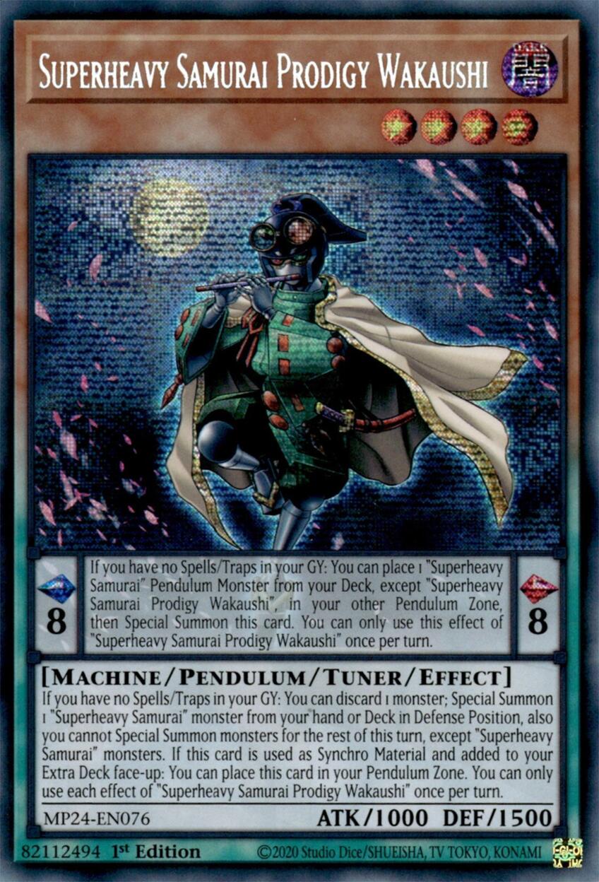 Superheavy Samurai Prodigy Wakaushi [MP24-EN075] Prismatic Secret Rare | Clutch Gaming