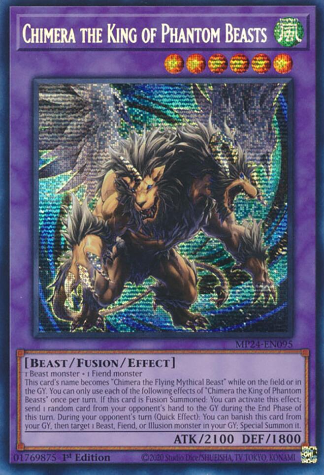 Chimera the King of Phantom Beasts [MP24-EN095] Prismatic Secret Rare | Clutch Gaming