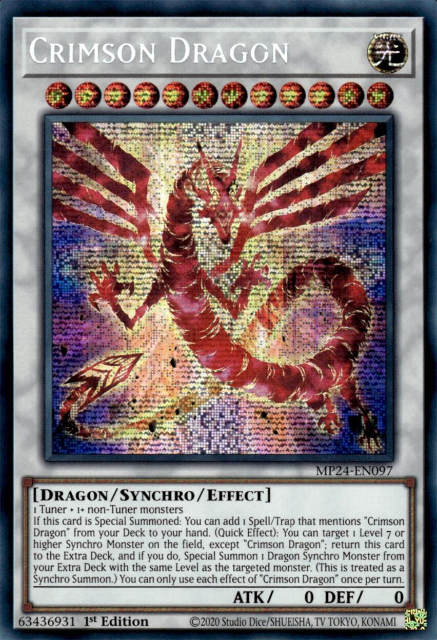 Crimson Dragon (card) [MP24-EN097] Prismatic Secret Rare | Clutch Gaming