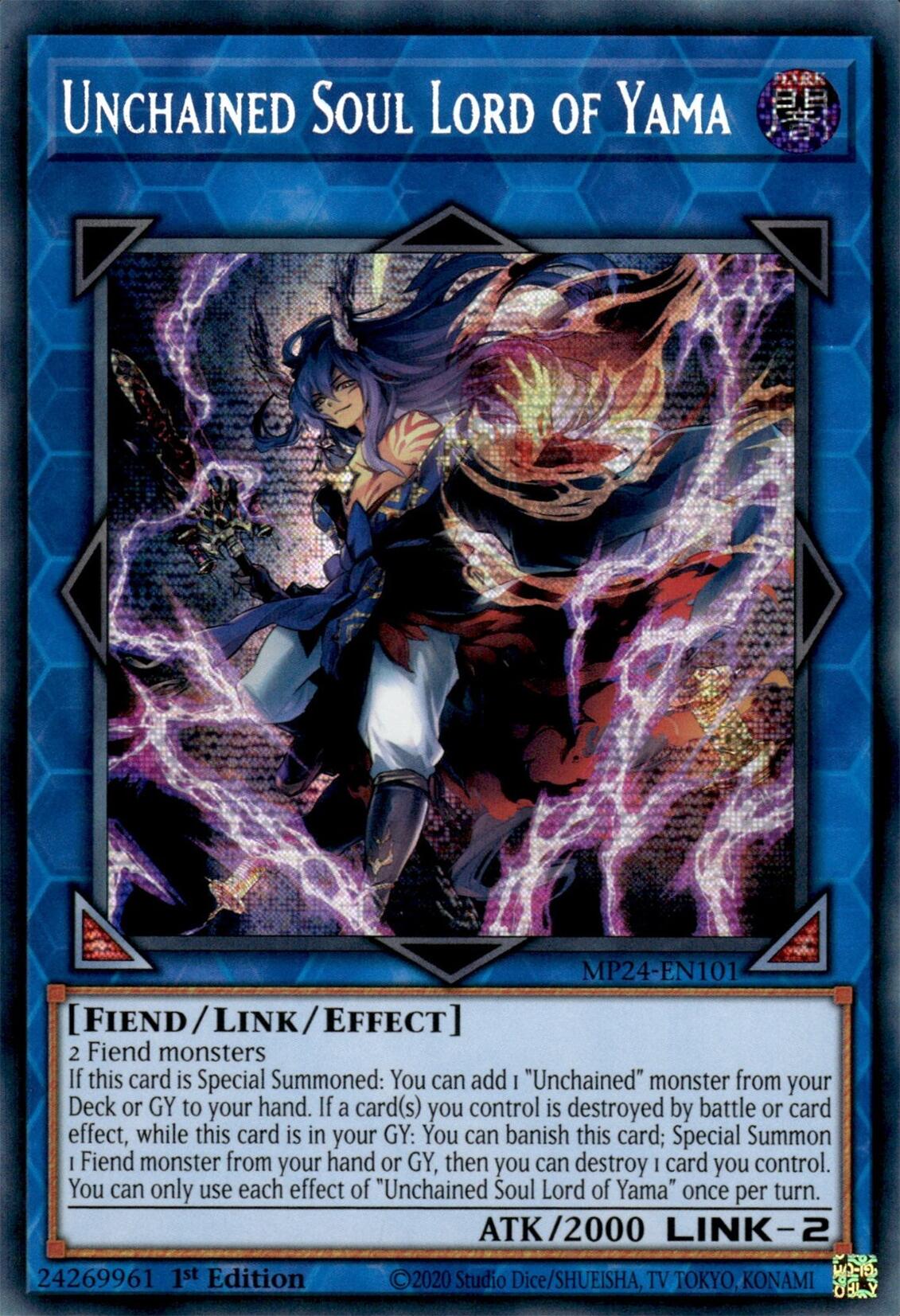 Unchained Soul Lord of Yama [MP24-EN101] Prismatic Secret Rare | Clutch Gaming