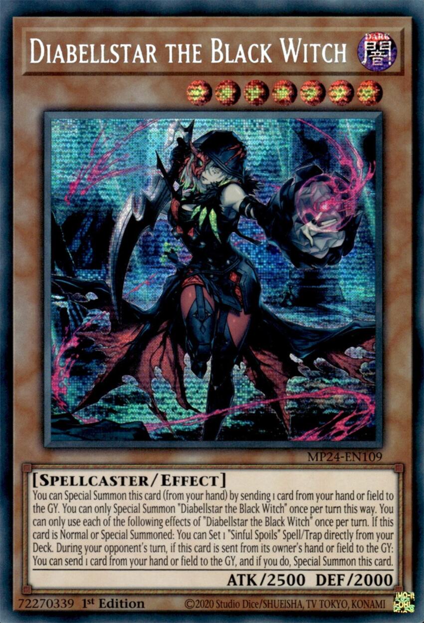 Diabellstar the Black Witch [MP24-EN109] Prismatic Secret Rare | Clutch Gaming