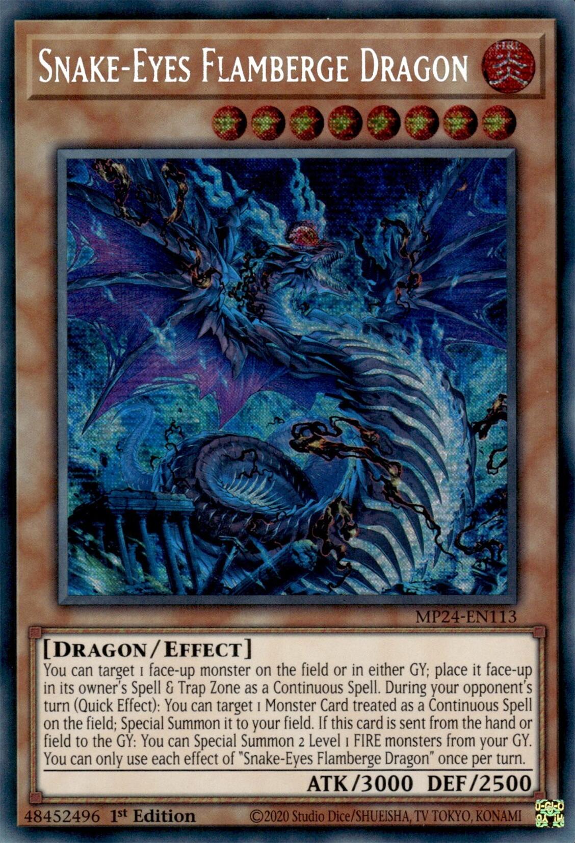 Snake-Eyes Flamberge Dragon [MP24-EN113] Prismatic Secret Rare | Clutch Gaming