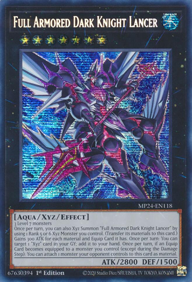 Full Armored Dark Knight Lancer [MP24-EN118] Prismatic Secret Rare | Clutch Gaming