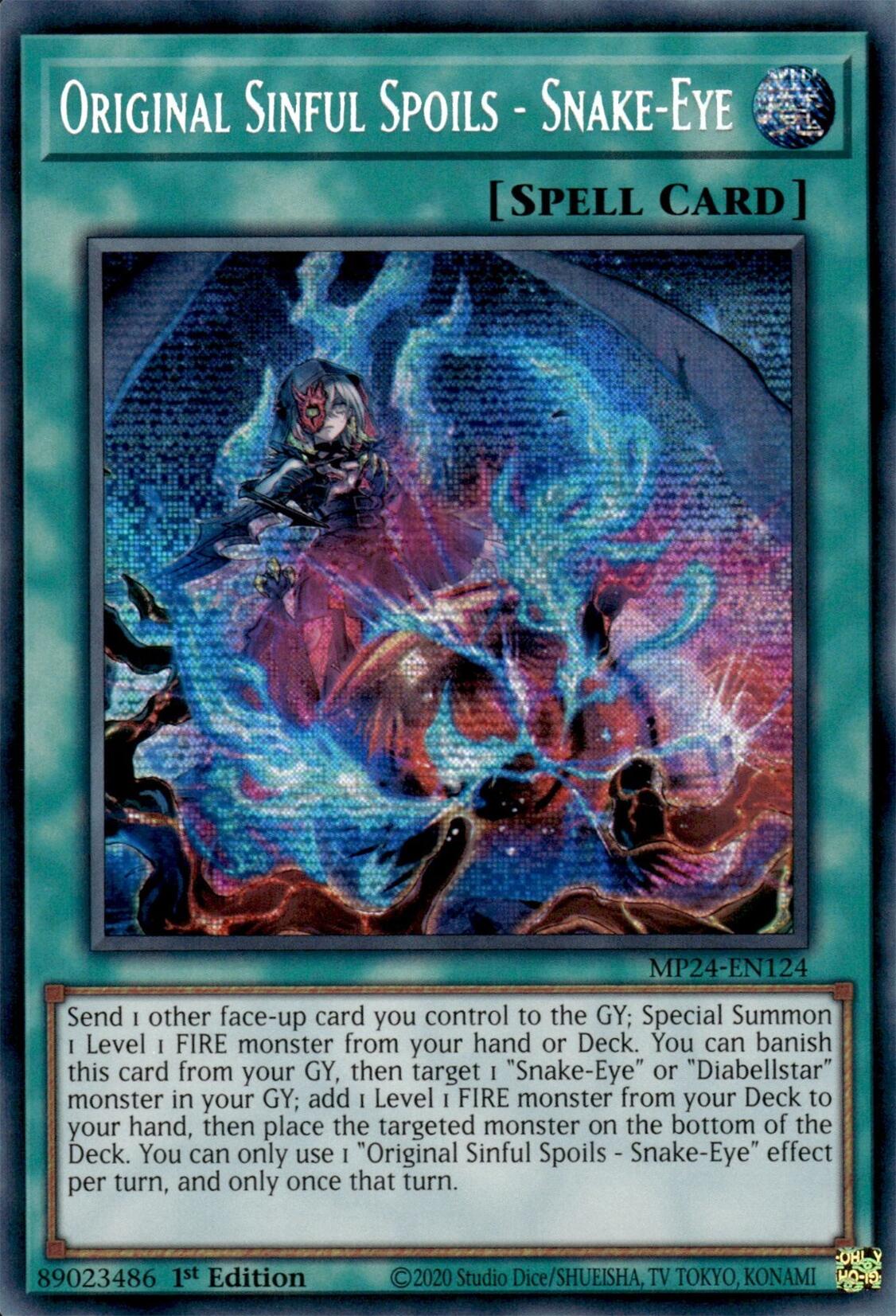 Original Sinful Spoils - Snake-Eye [MP24-EN124] Prismatic Secret Rare | Clutch Gaming